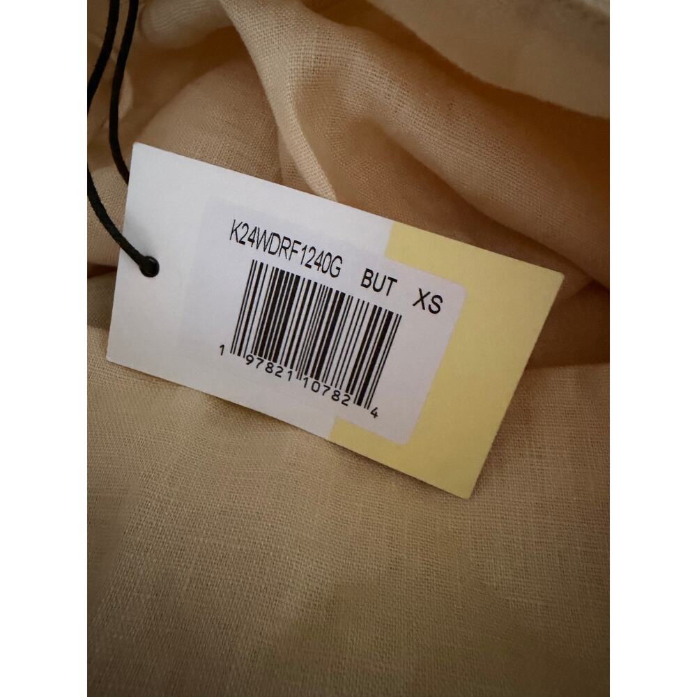 New Kourt Rosalie butter yellow dress size small 100% linen $147 - Picture 7 of 8